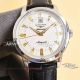 AAA replica Longines Conquest white dial Swiss automatic mechanical leather strap watch (3)_th.jpg